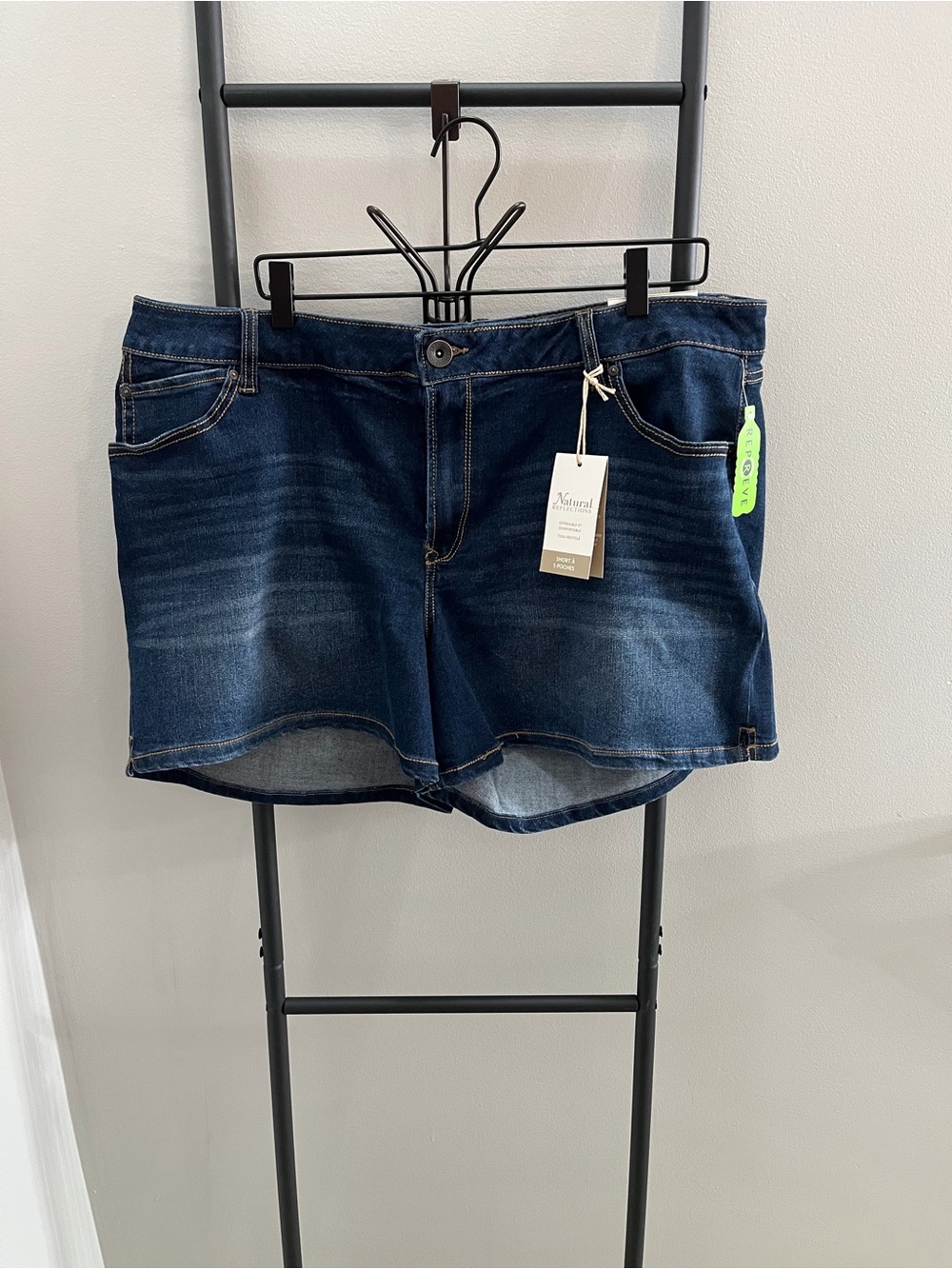 Natural Reflections Dark Blue Denim Shorts